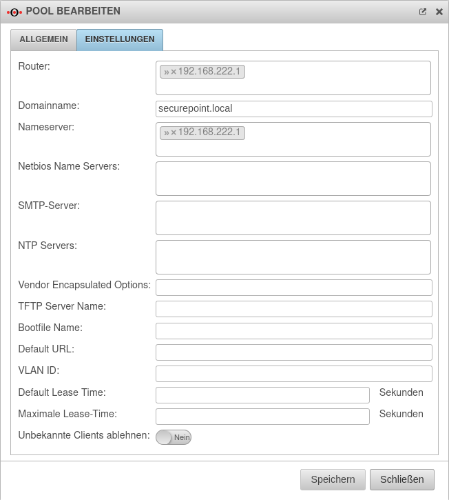 UTM v12.4 Netwerk Netzwerkkonfiguration DHCP Pool bearbeiten Einstellungen.png