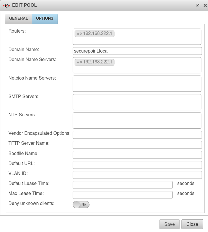 UTM v12.4 Netwerk Netzwerkkonfiguration DHCP Pool bearbeiten Einstellungen-en.png