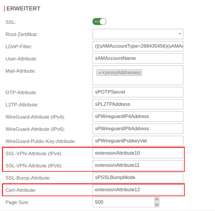 Datei:UTM v12.6.0 AD-LDAP Erweitert SSL-VPN-Attribut.png