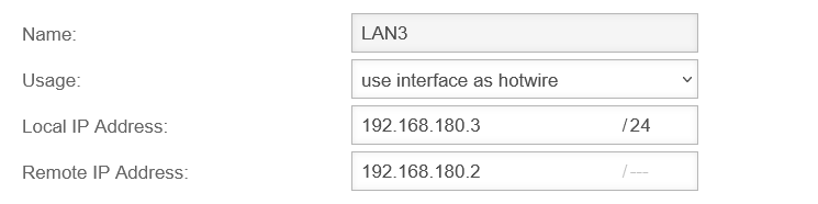 UTM v12.6.1 Cluster Clusterkonfiguration Schnittstelle bearbeiten LAN3 spare-en.png