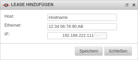 UTM v12.4 Netwerk Netzwerkkonfiguration Statisches DHCP Lease hinzufügen.png