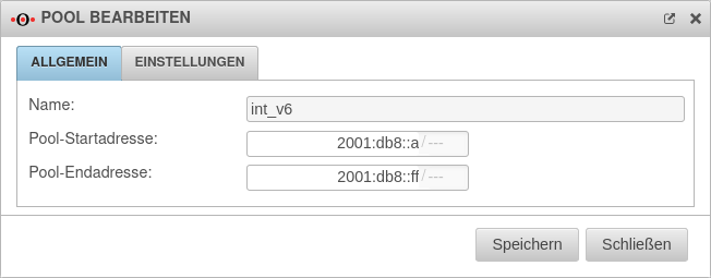 UTM v12.5 Netzwerk Netzwerkkonfiguration DHCP Pool bearbeiten Allgemein IPv6.png