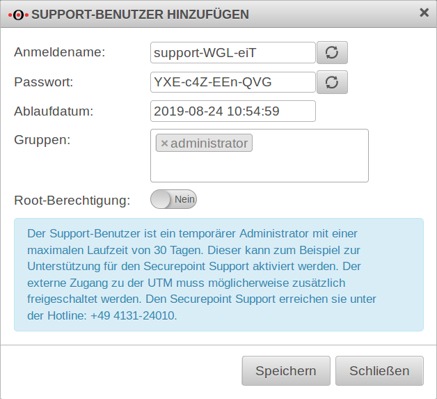 Datei:UTM v11.8.5 Authentifizierung Benutzer Support-Benutzer.png
