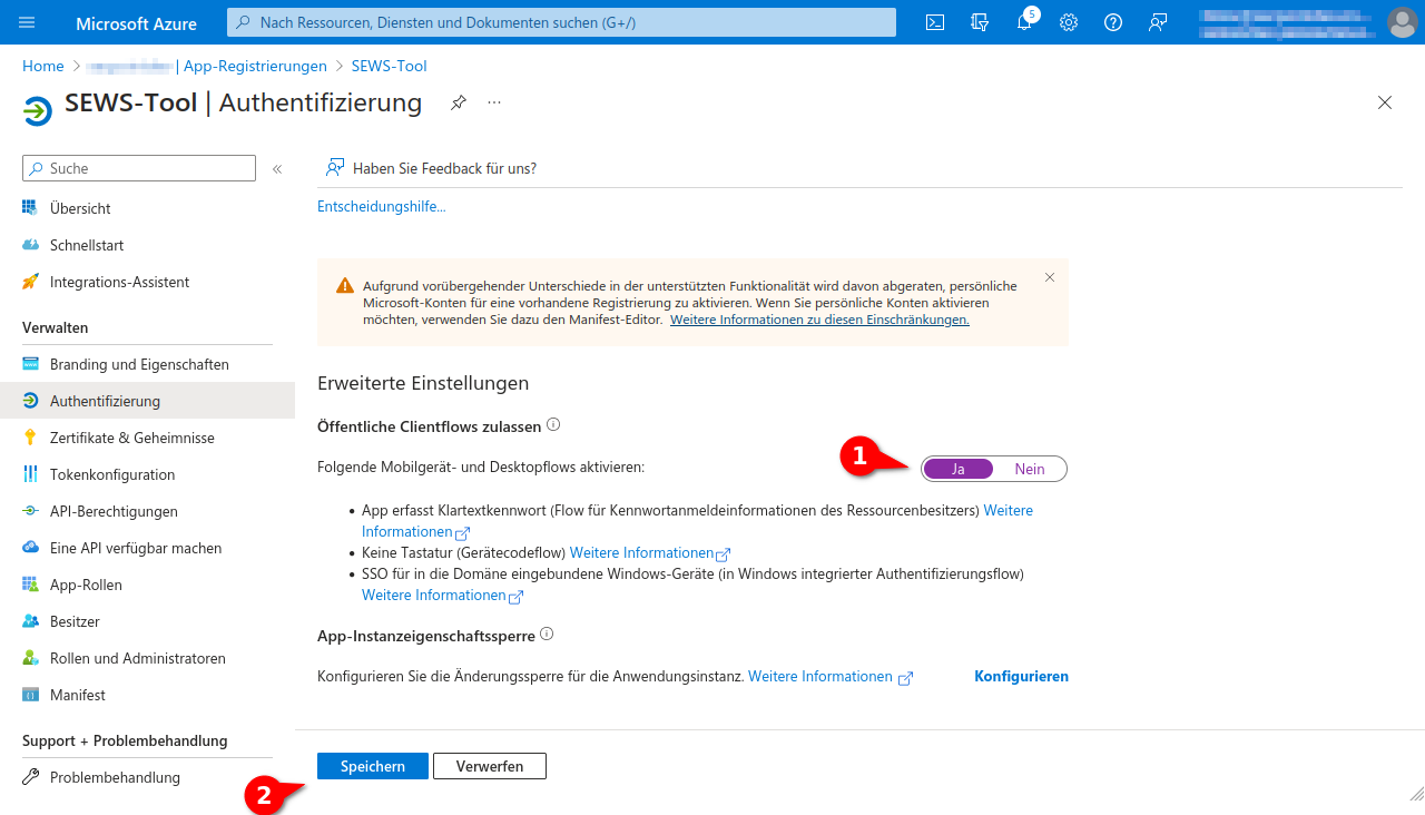 UMA v3.3.1 SEWS Azure-AD App Authentifizierung Standardclienttyp.png