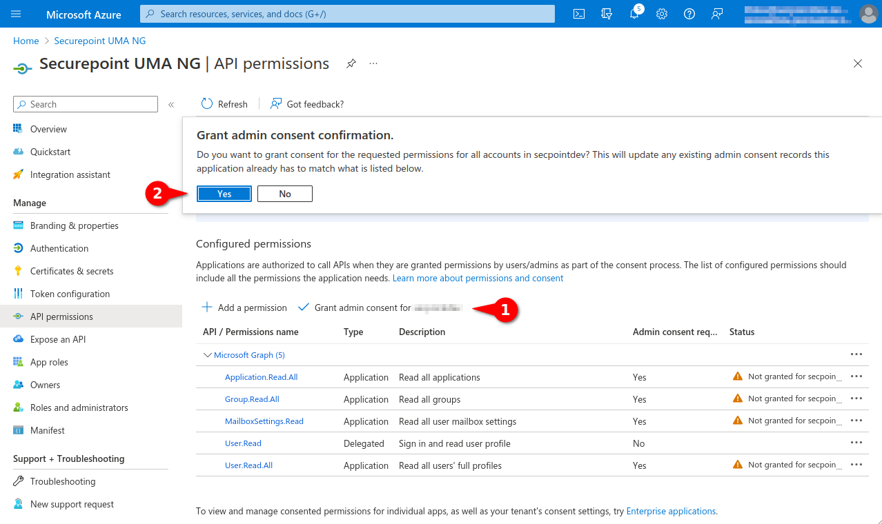 UMA v3.3.1 Azure AD API Anwendungsberechtigung Administratorzustimmung Ja-en.png