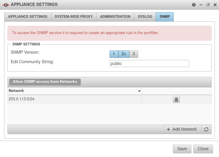 UTM v12.4 Netzwerk Servereinstellungen SNMP 1 und 2c-en.png