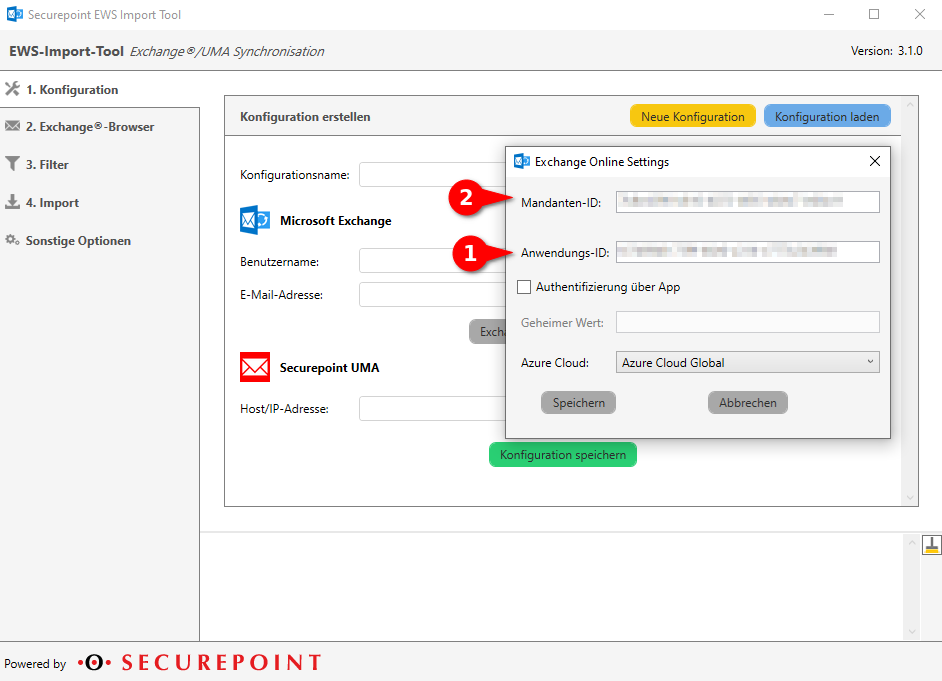 UMA v3.3.1 SEWS Exchange Online Settings.png