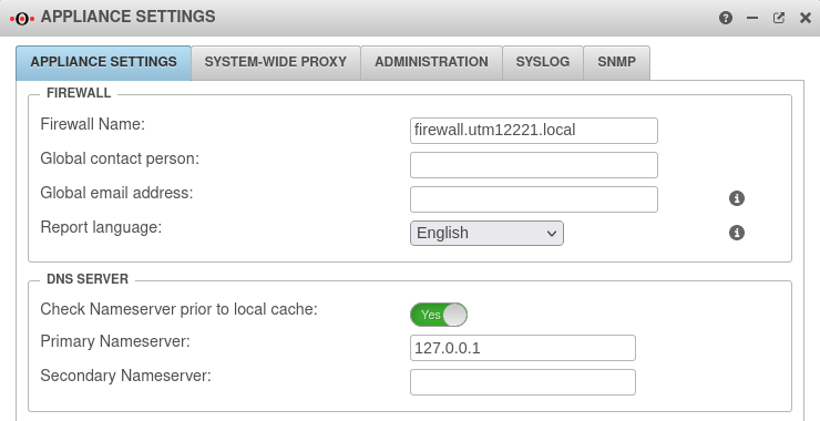 UTM v12.2.4.1 Netzwerk Servereinstellungen Primärer Nameserver-en.png