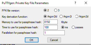 PuTTYgen - Private Key File Parameteres.png