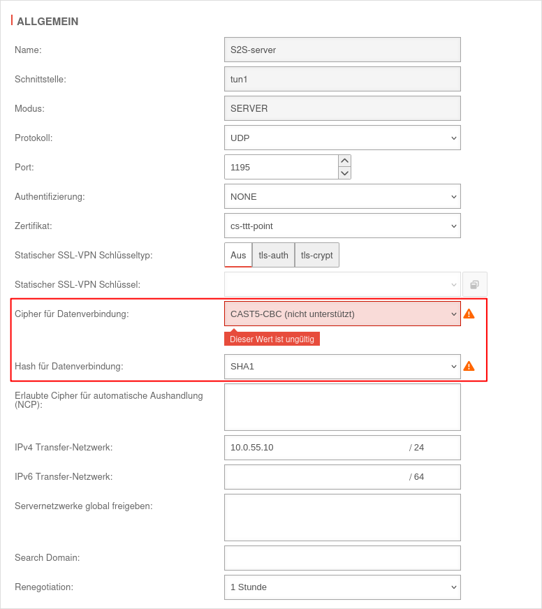 Datei:UTM v14.1.5 SSL-VPN S2S SSL-VPN bearbeiten Cast5.png