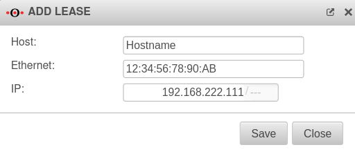 UTM v12.4 Netwerk Netzwerkkonfiguration Statisches DHCP Lease hinzufügen-en.png